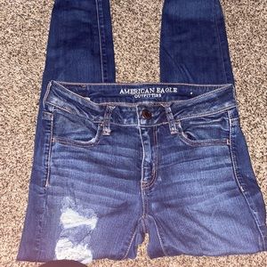 American eagle distressed super stretch jeans